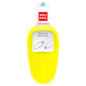 WAUDOG Silicone Bottle cup pet drinker - itató tál PET palackra (sárga) kutyák részére